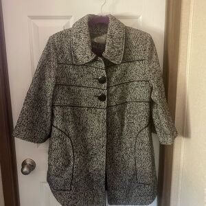 Mac & Jac Black and Gray Pea Coat